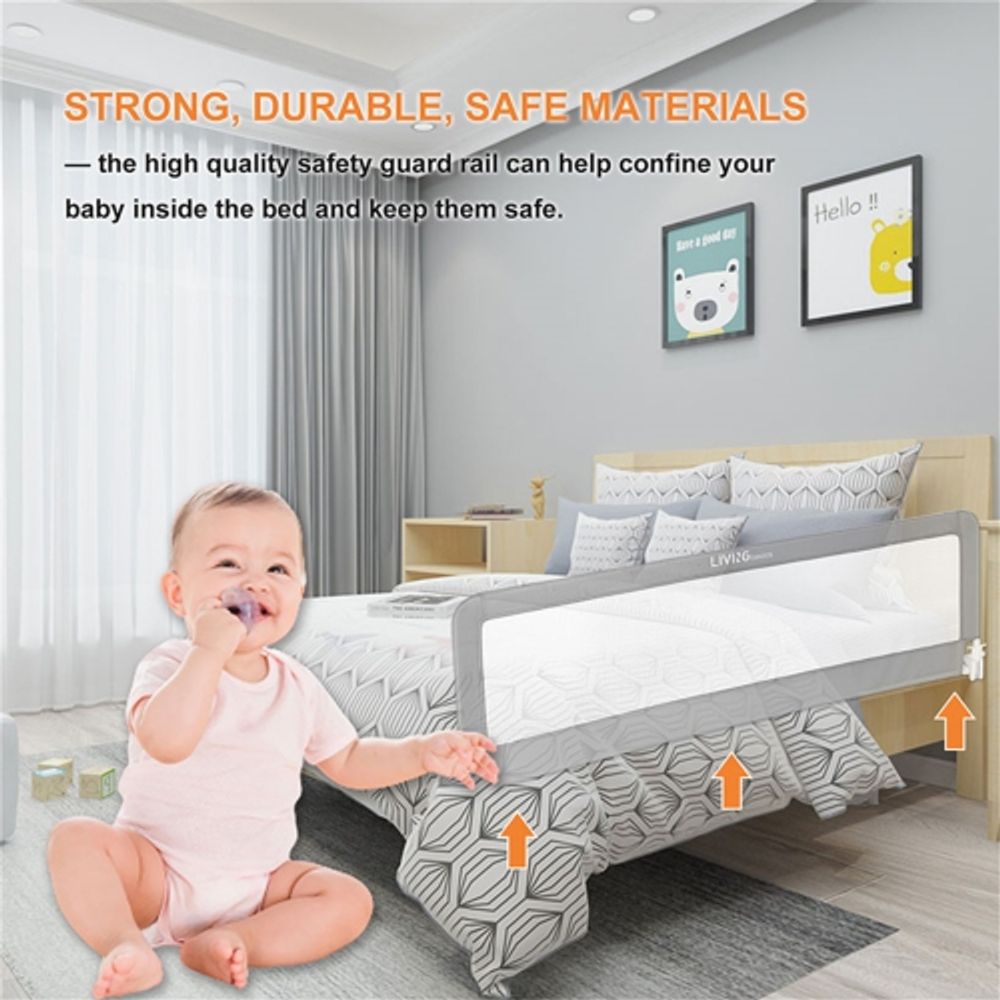 King bed guard rail top