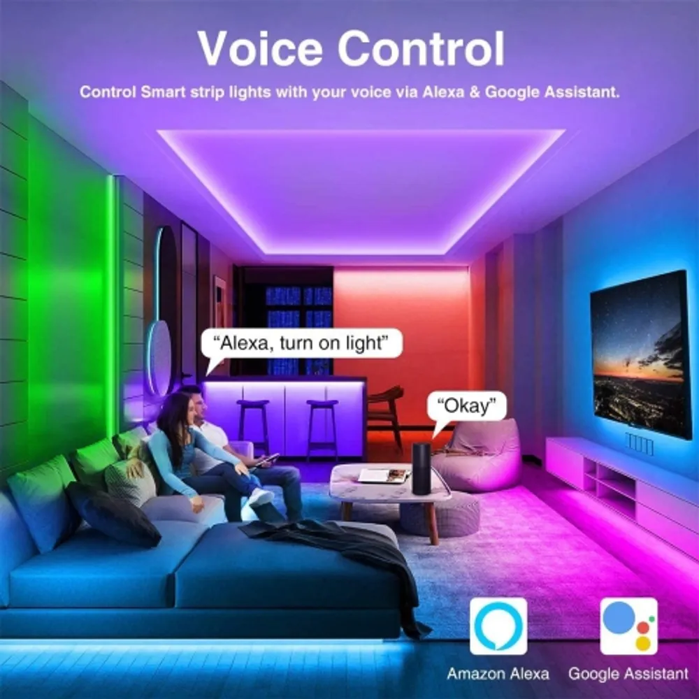 WINGOMART 10M 32.8ft LED Strip Lights Smart Phone APP Controlled