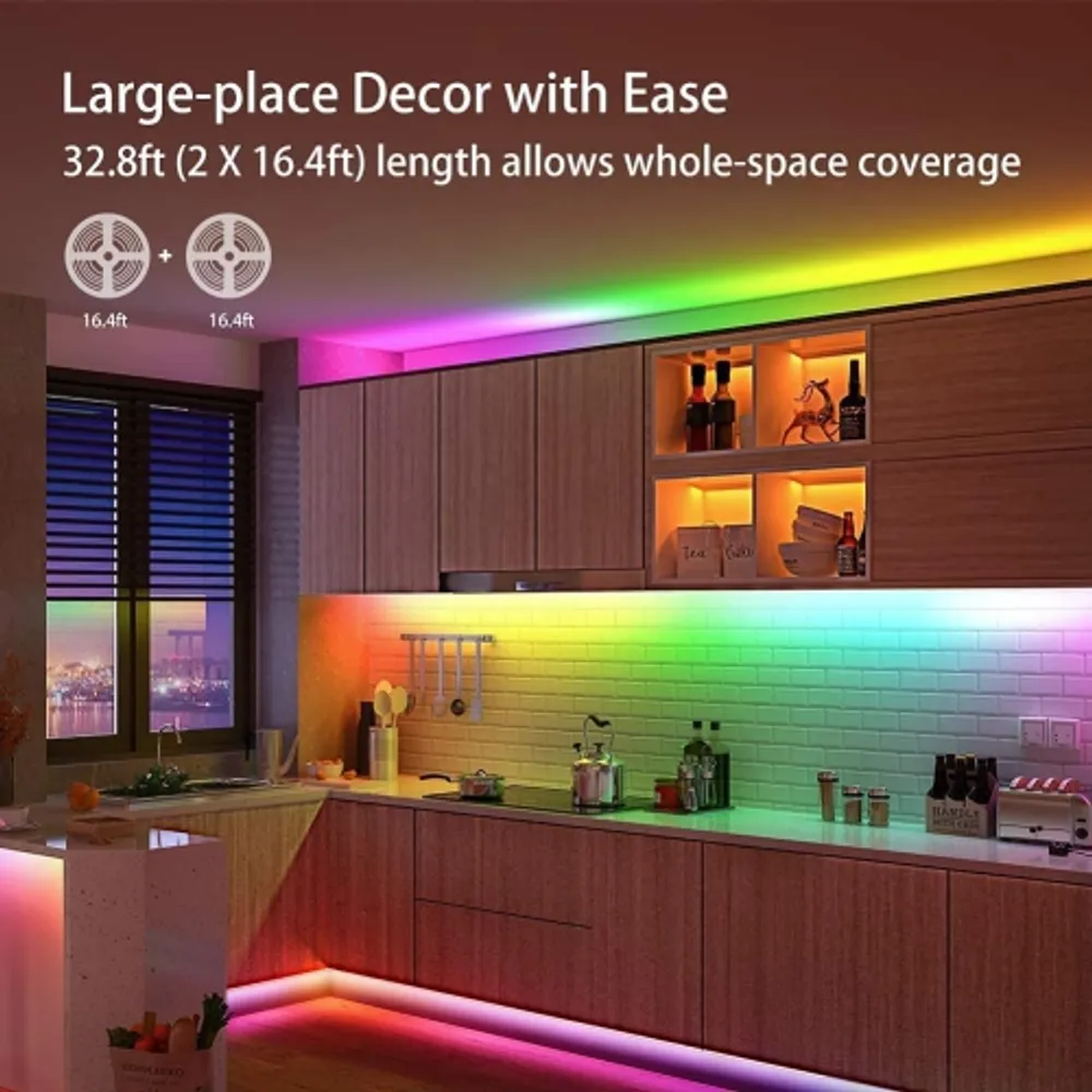 WINGOMART 10M 32.8ft LED Strip Lights Smart Phone APP Controlled