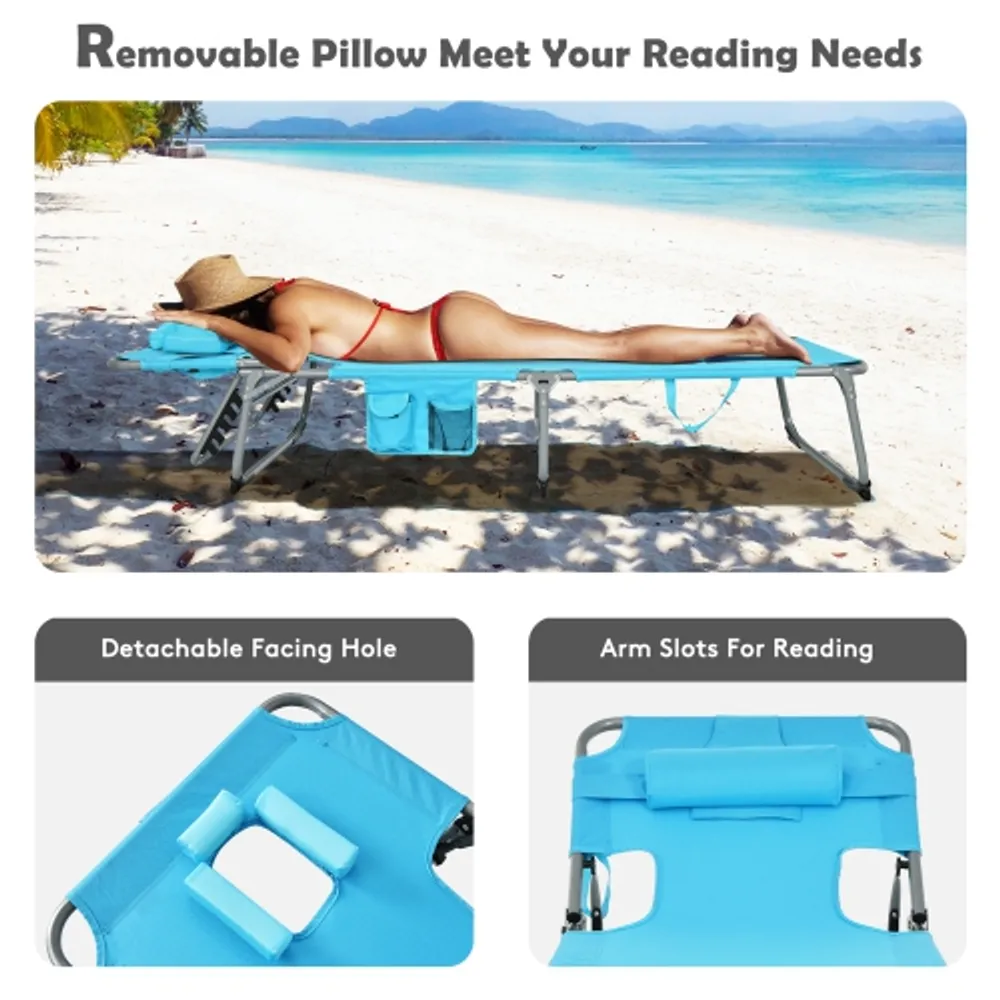 Gymax beach deals lounge chair