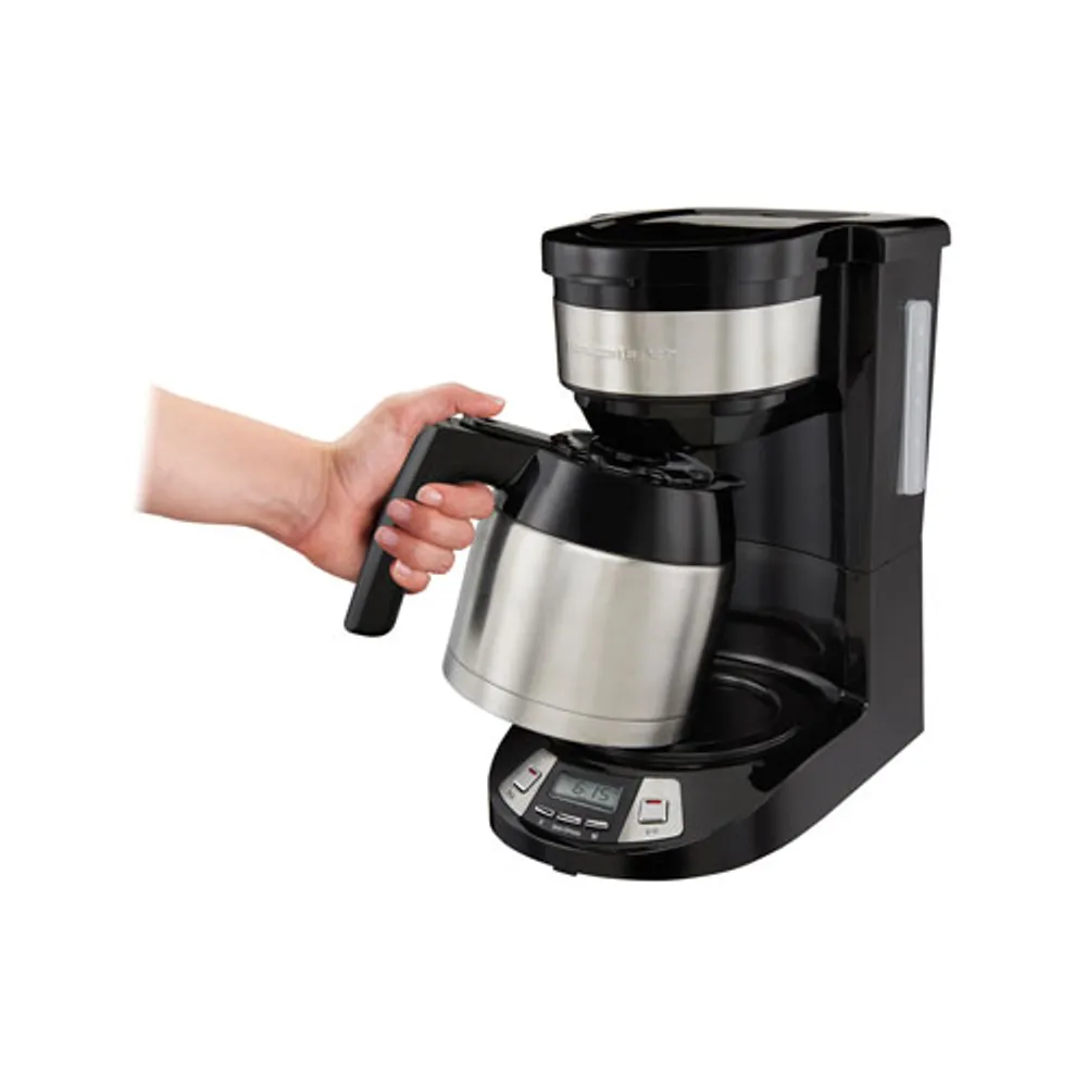 Hamilton Beach Programmable Coffee Maker with Thermal Carafe 8Cup Black/Stainless Steel
