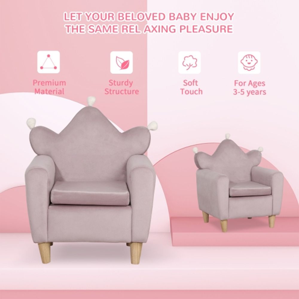 Gymax kids sofa relax couch chaise best sale lounge armrest chair bedroom living room