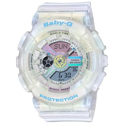 Casio Baby-G 46.3mm Women's Chronograph Sport Watch - Clear White