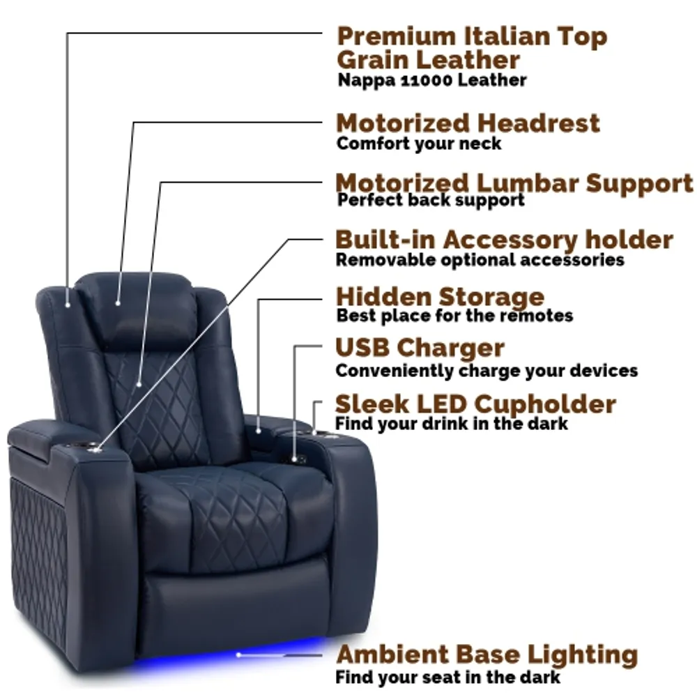 Navy blue hotsell theater seating