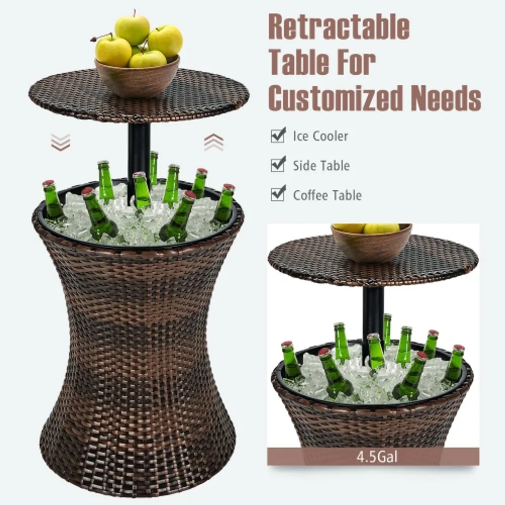 Outdoor top ice bucket