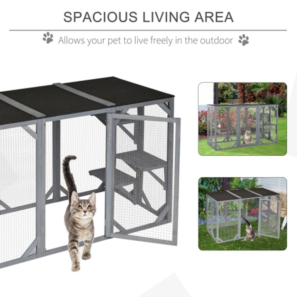 PawHut Cat Cage Indoor Catio Outdoor Cat Enclosure Pet House Small
