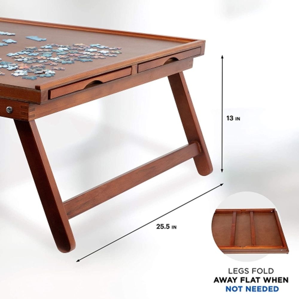 Jumbl Puzzle Board Rack 27 x 35 Wooden Jigsaw Puzzle Table w