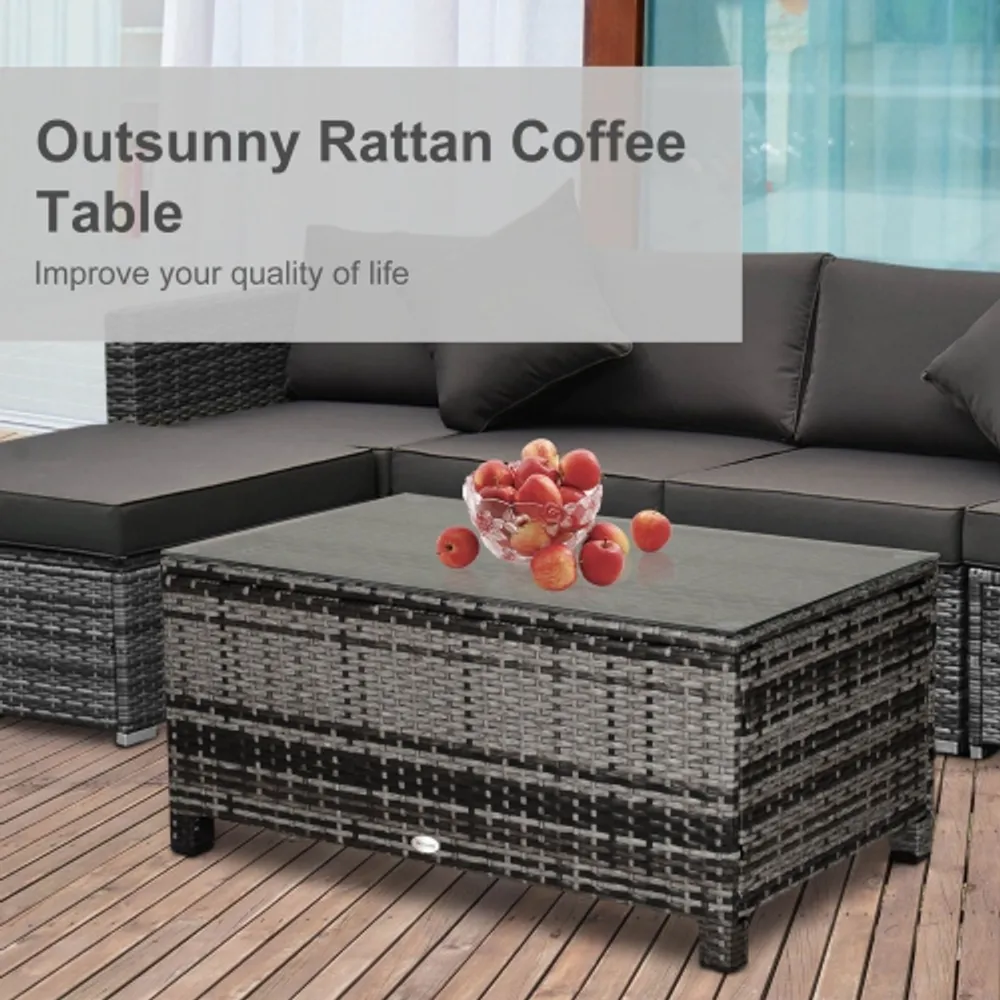 Outsunny hot sale coffee table