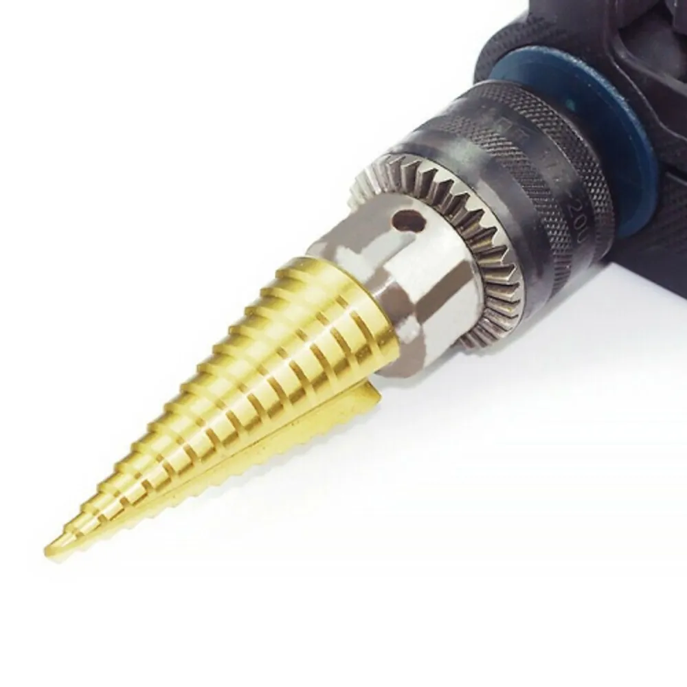 ISTAR 3Pcs Titanium Step Drill Bit High Speed Steel Drill Cone