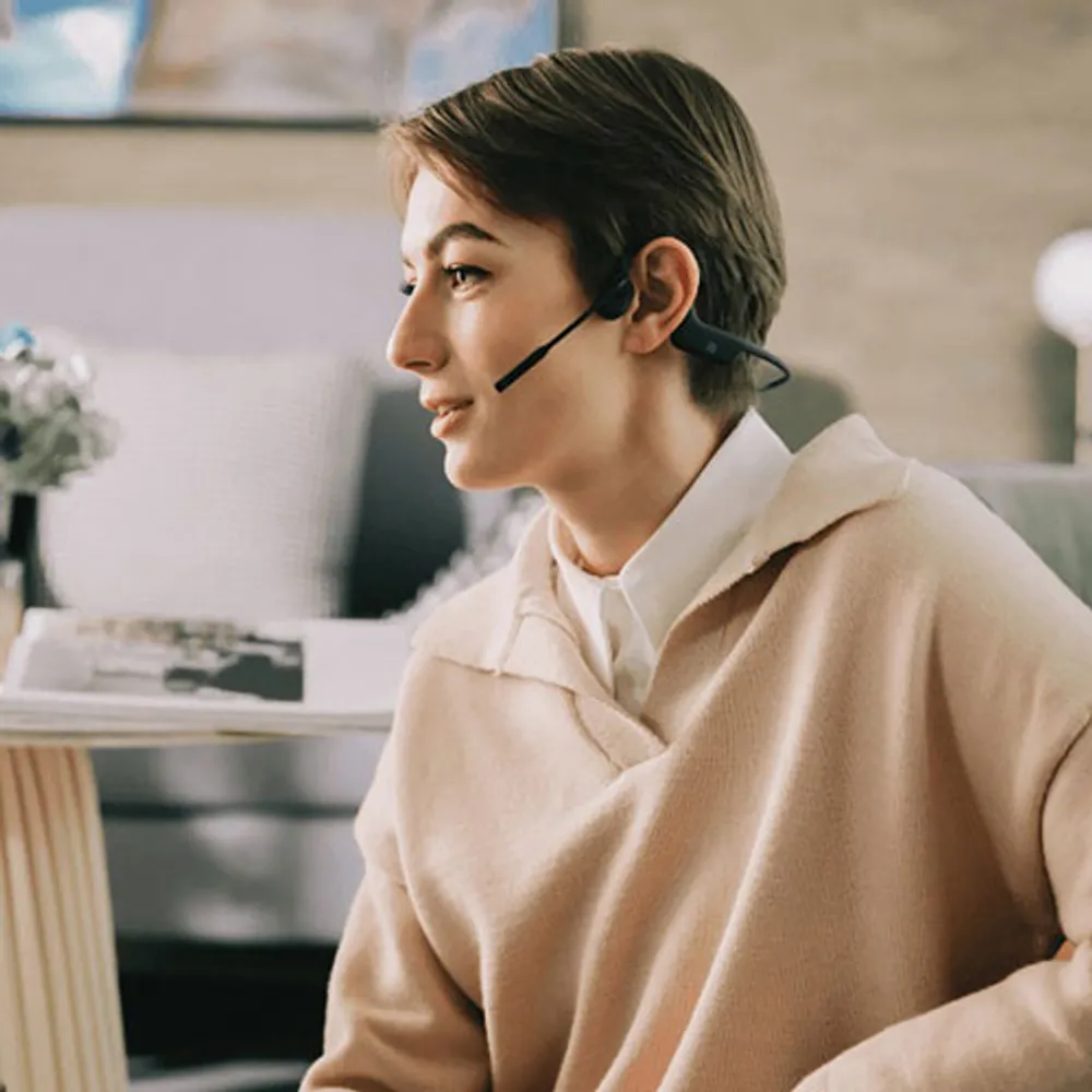 Shokz OpenComm Bone Conduction Wireless Headset (C102-AN-BK-US