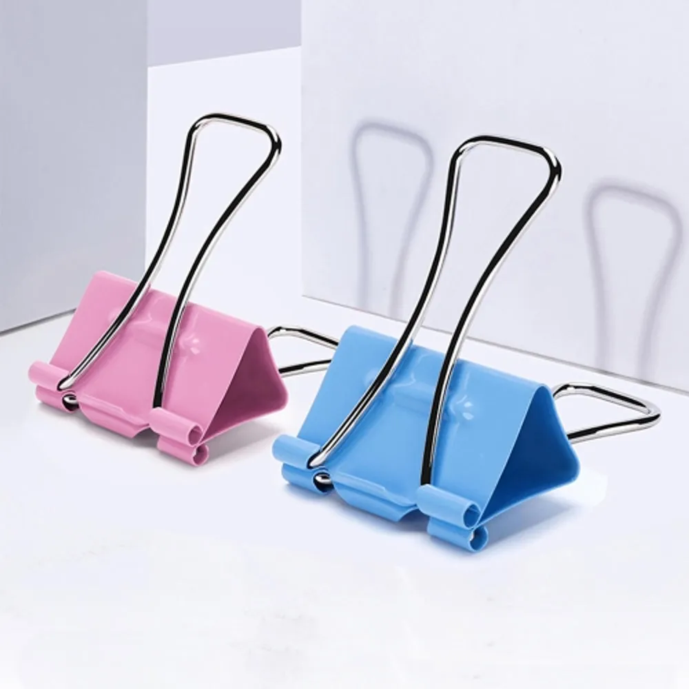 Large colored store binder clips