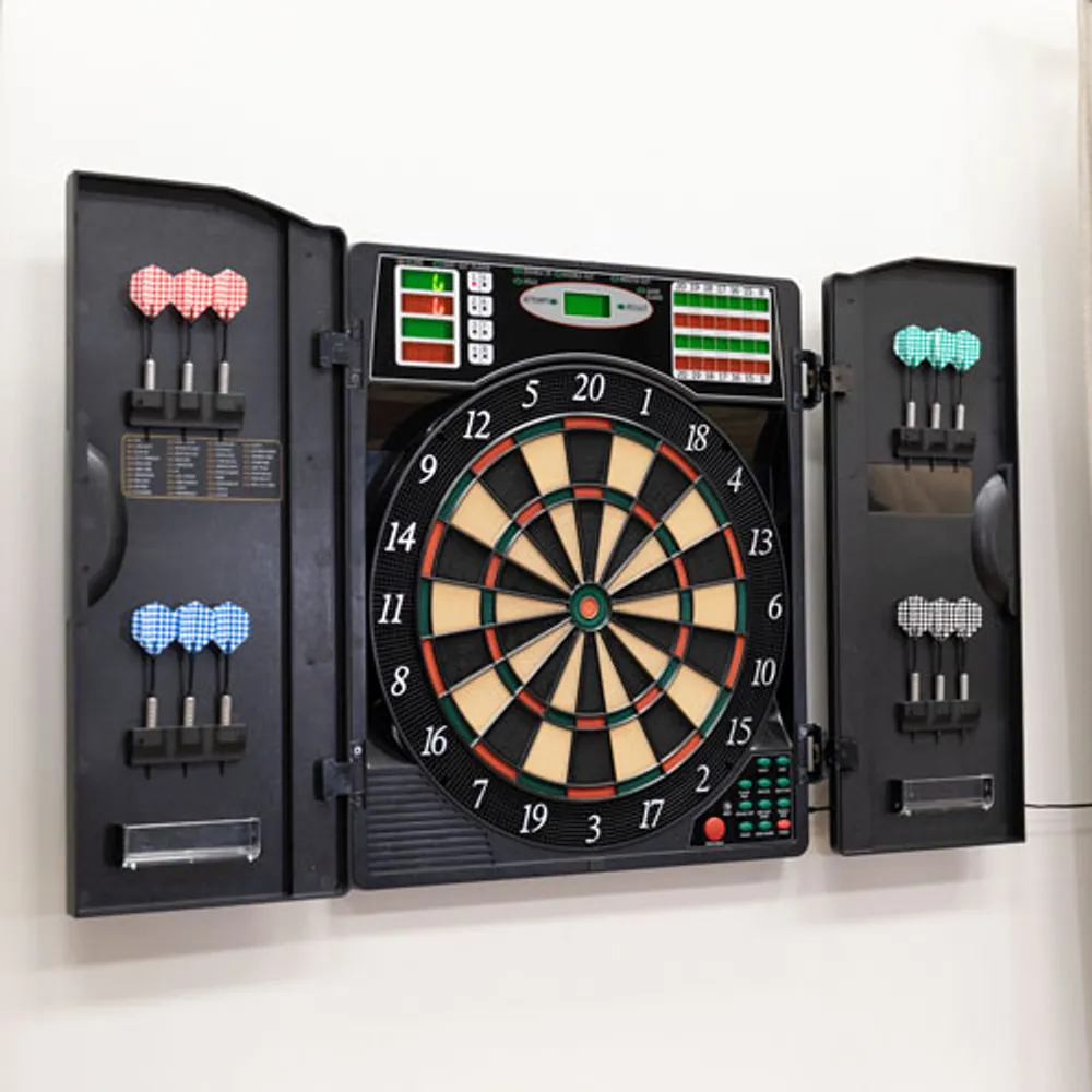Arachnid electronic online dart board cabinet