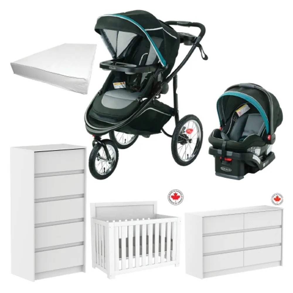 Bebelelo Set of 6 Baby Nursery Bundle 91 with Graco Modes Jogger