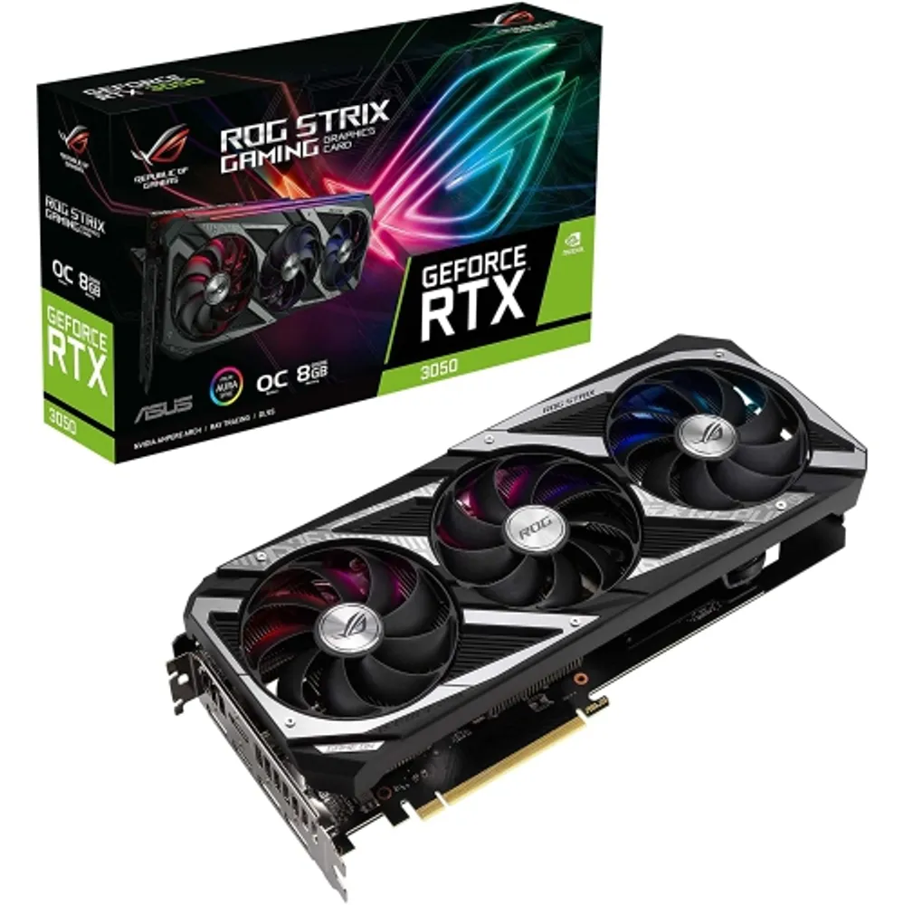 ASUS ROG Strix NVIDIA GeForce RTX 3050 OC Edition Gaming Graphics