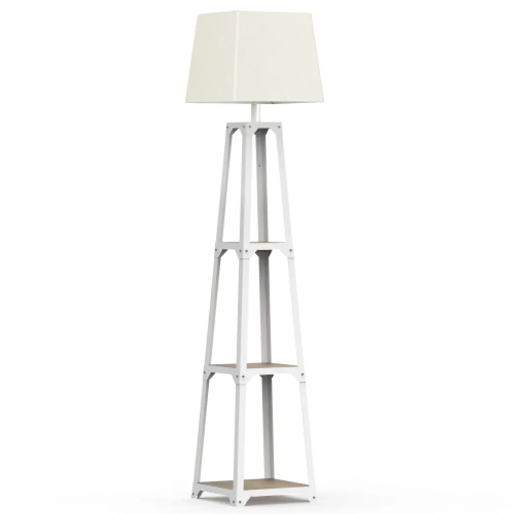 Large white online floor lamp