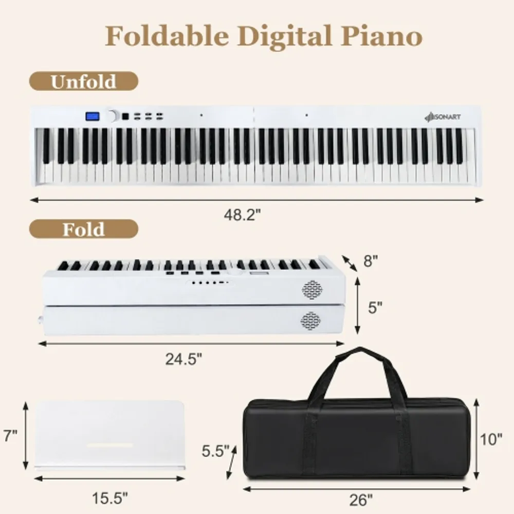 Gymax 88 sale key digital piano
