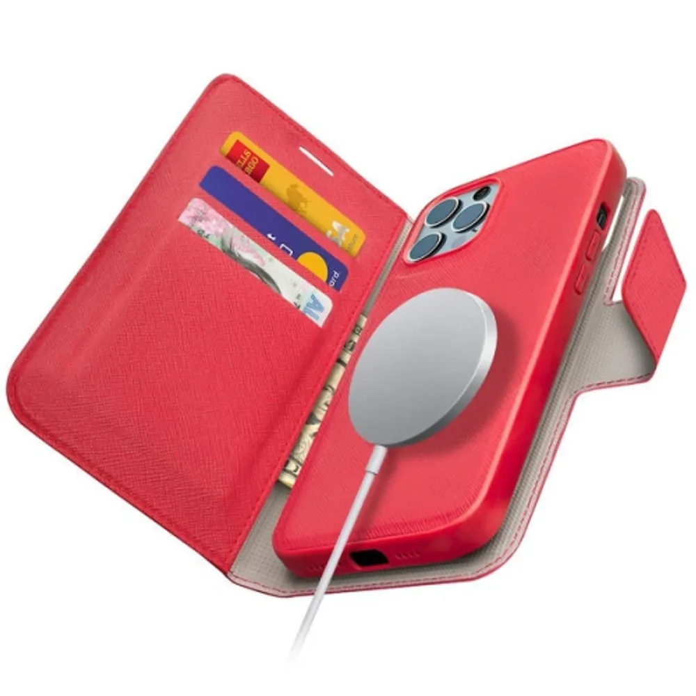 CASECO IPhone 13 Pro Max - MagSafe Broadway Wallet Case, Red