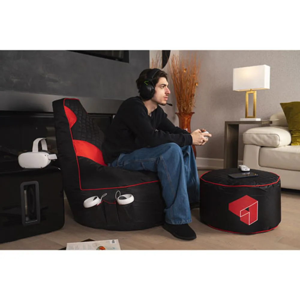 GOUCHEE HOME Beadbox Gaming Polyester High Back Bean Bag Chair