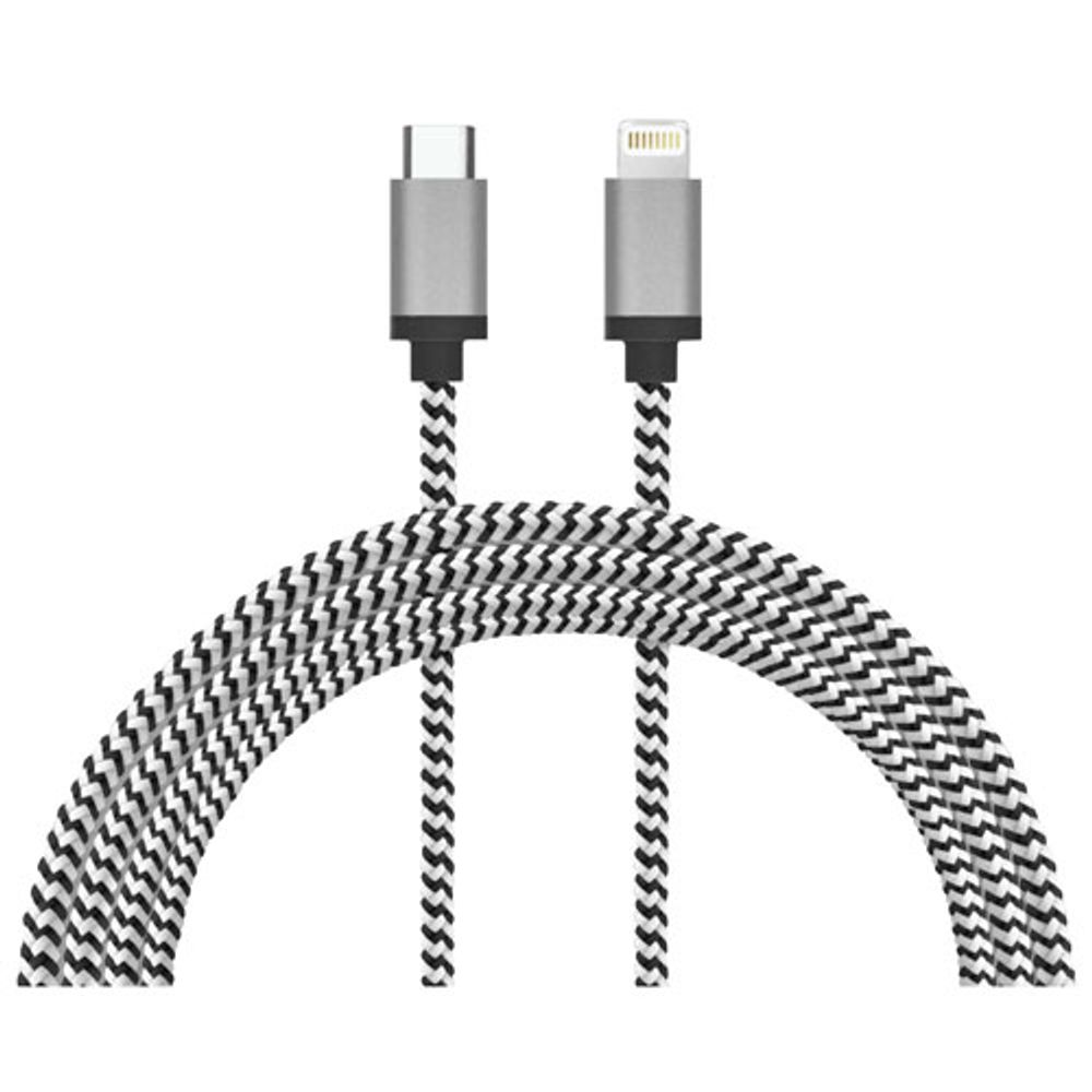 LBT 1.2m (4 ft.) USBC/Lightning Cable (LBT095) Black/White
