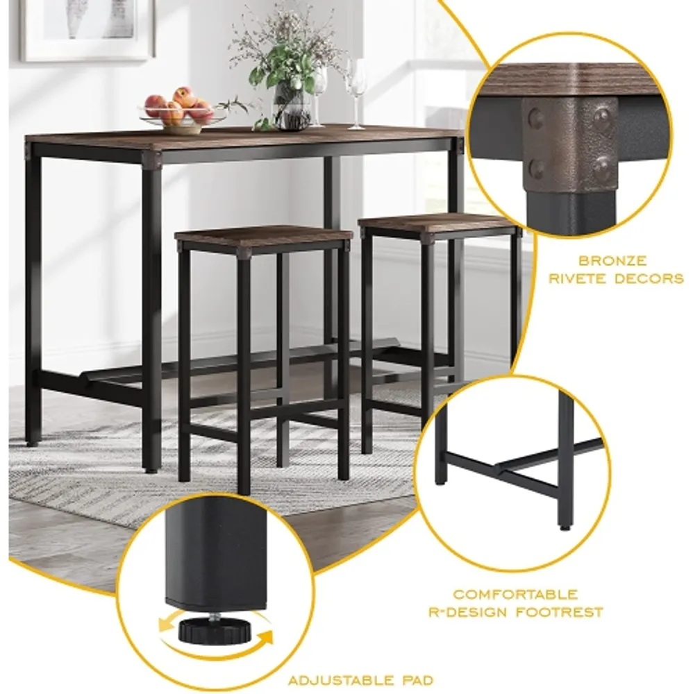 Corner bar table clearance set