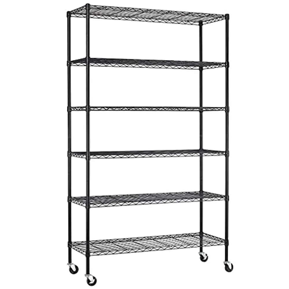 Large metal store shelving unit