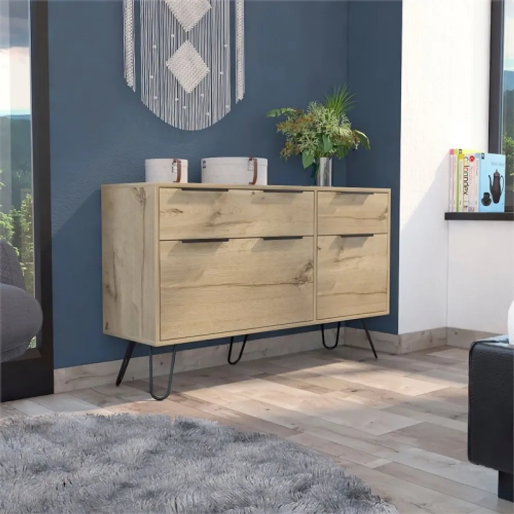 Atlin designs 8 drawer store double dresser in white