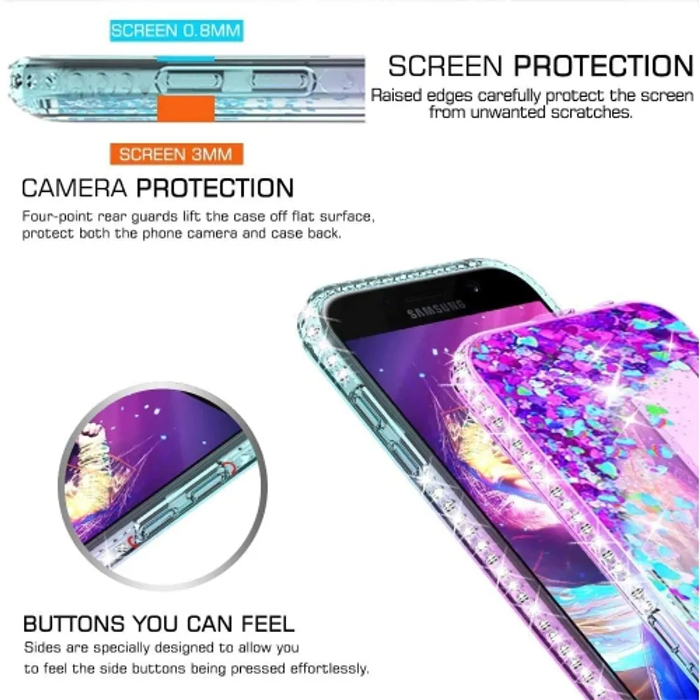 ALBERTATECH Galaxy A5 2017 Coque Etui Glitter Cell Phone Case for