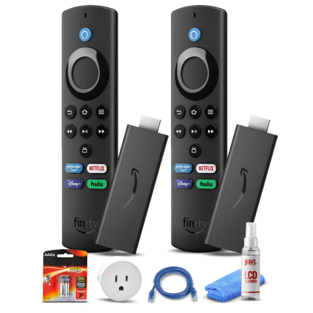 Amazon Fire TV Stick 4K Max + Smart Plug + Cat5 Cable + Batteries