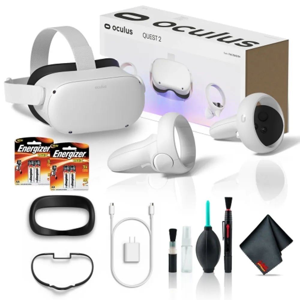 Meta Quest 2 Advanced VR Headset 256GB White Bundle with Extra