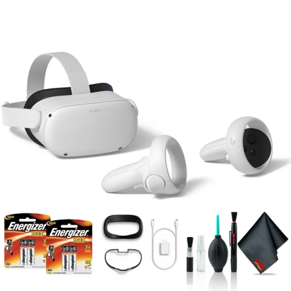 Meta Quest 2 Advanced VR Headset 128GB White Bundle with Extra