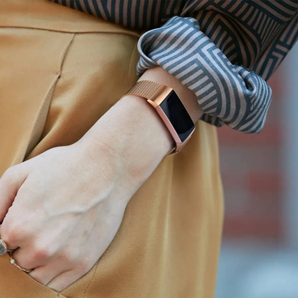 Fitbit charge on sale 3 gold band