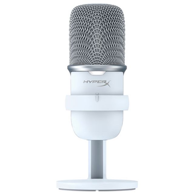 HyperX SoloCast Gaming USB Condenser Microphone - White at