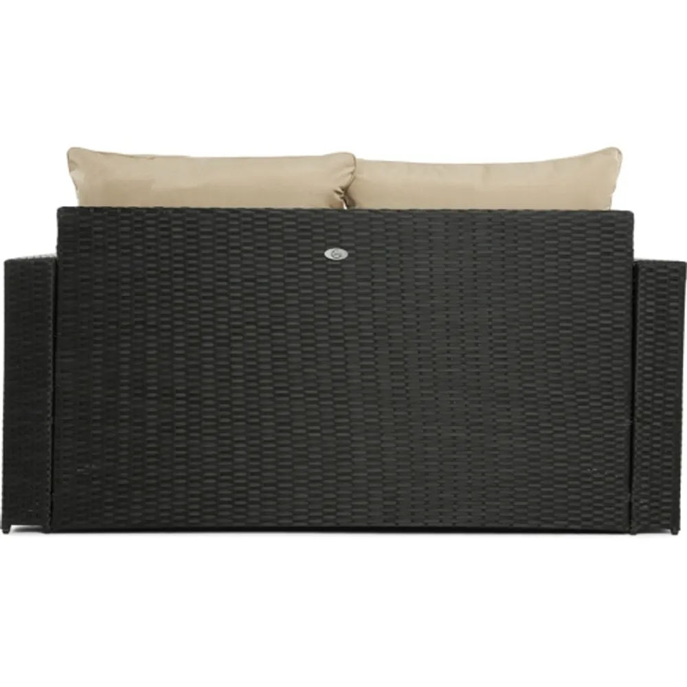 Serta Laguna 2 Piece Wicker Patio Sofa Set in Black Galeries de