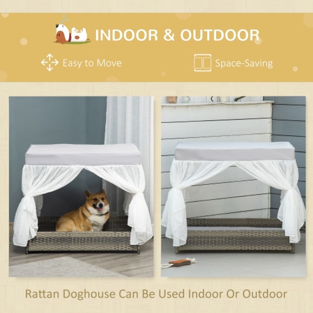 Indoor dog bed with roof sales