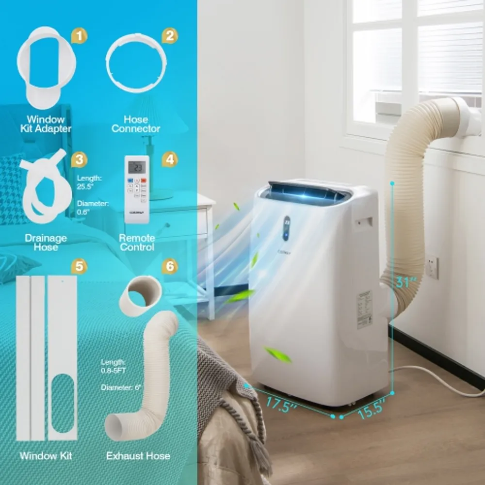 Costway 12000 BTU Portable Air Conditioner 4 in 1 Air Cooler w
