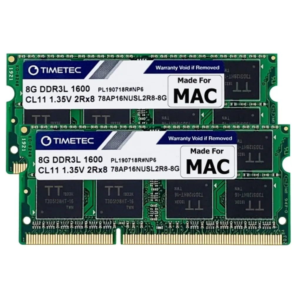 Timetec 16GB KIT(2x8GB) Compatible for Apple DDR3L 1600MHz for Mac