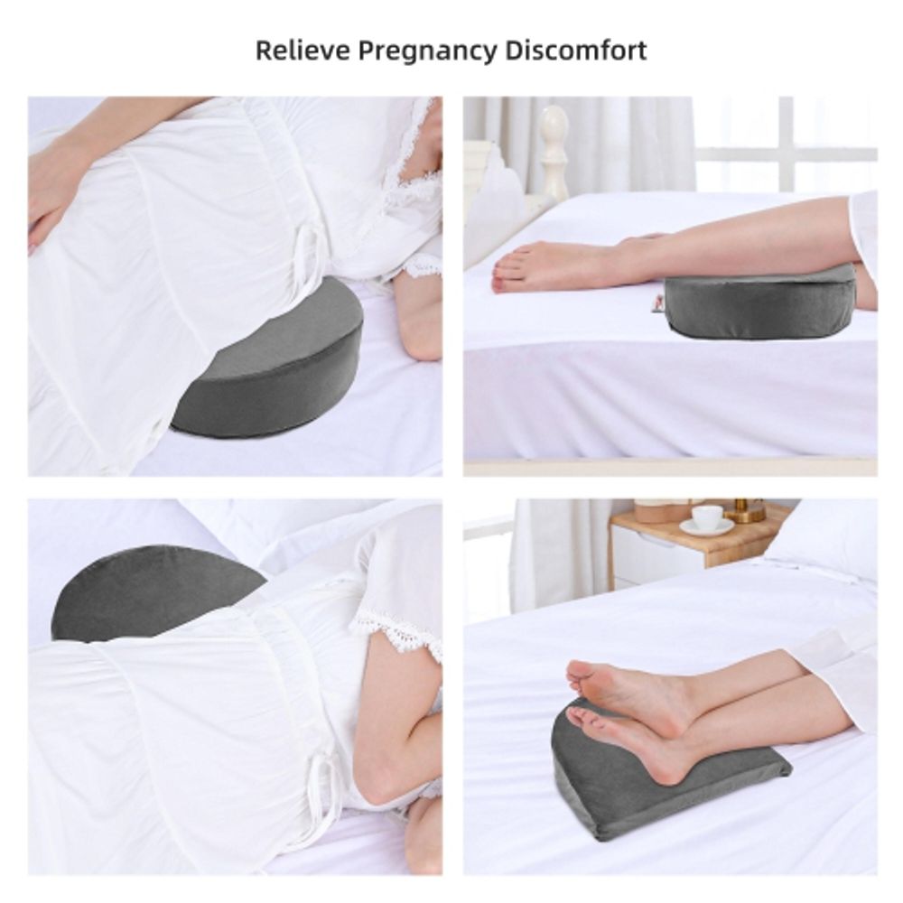 LIVINGBASICS Triangle Bed Wedge Pillow with Soft Memory Foam
