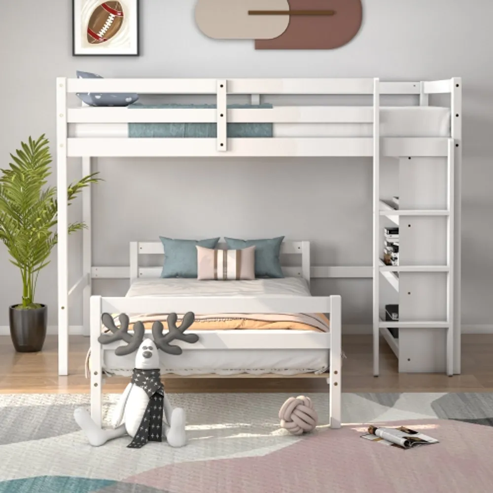 Costway top bunk beds