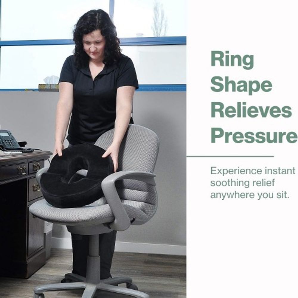 TOYTEXX Therapeutic Memory Foam Pillow, Ergonomic Donut Cushion for