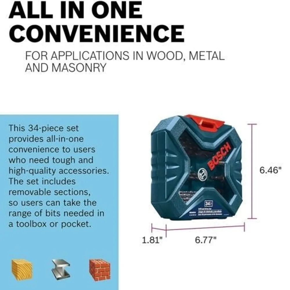 Bosch 34 piece drill set deals