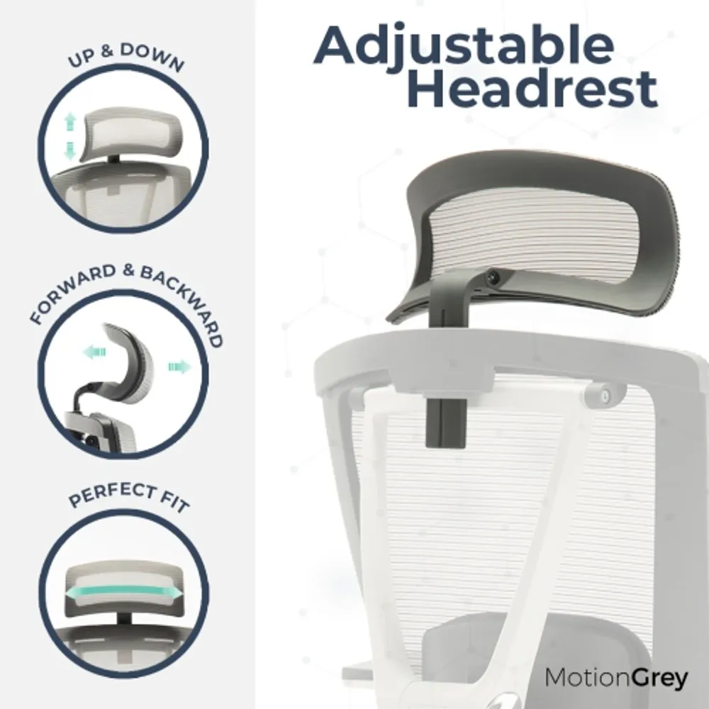 MotionGrey Cloud Mesh Series Executive Ergonomic Computer Desk