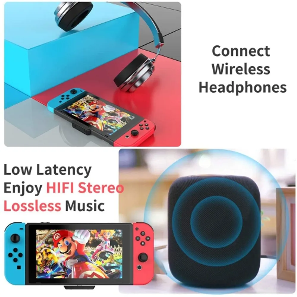 AxGear Bluetooth Adapter for Nintendo Switch PS4 PC Wireless USB C