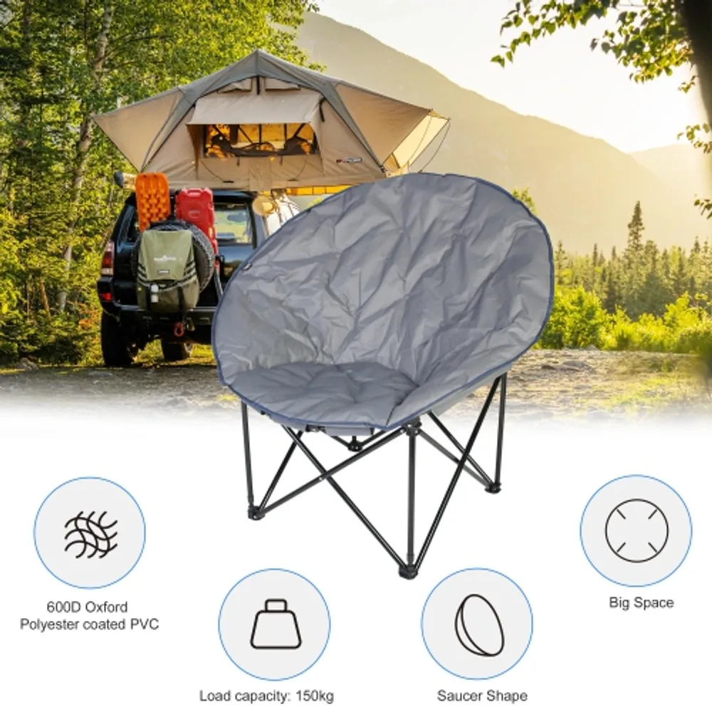 Folding padded moon 2025 chair