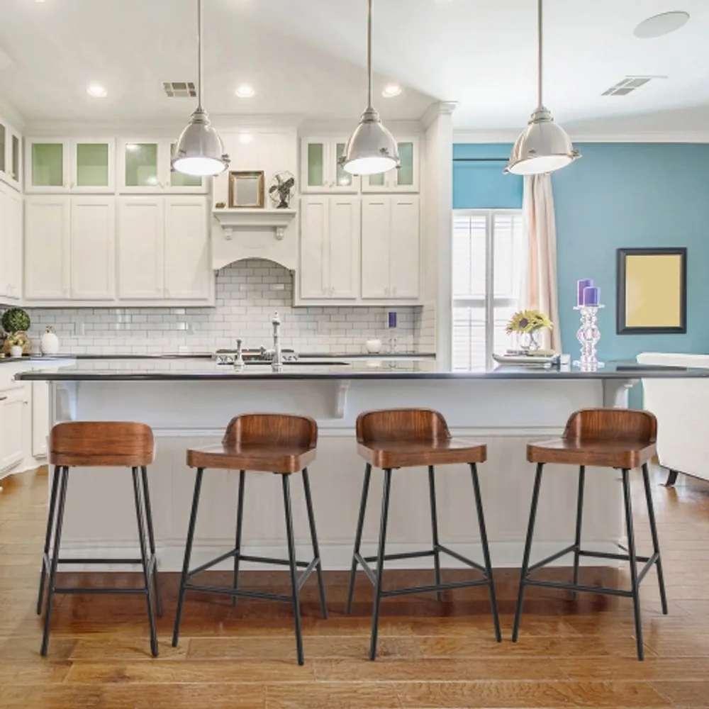 Industrial counter shop height chairs