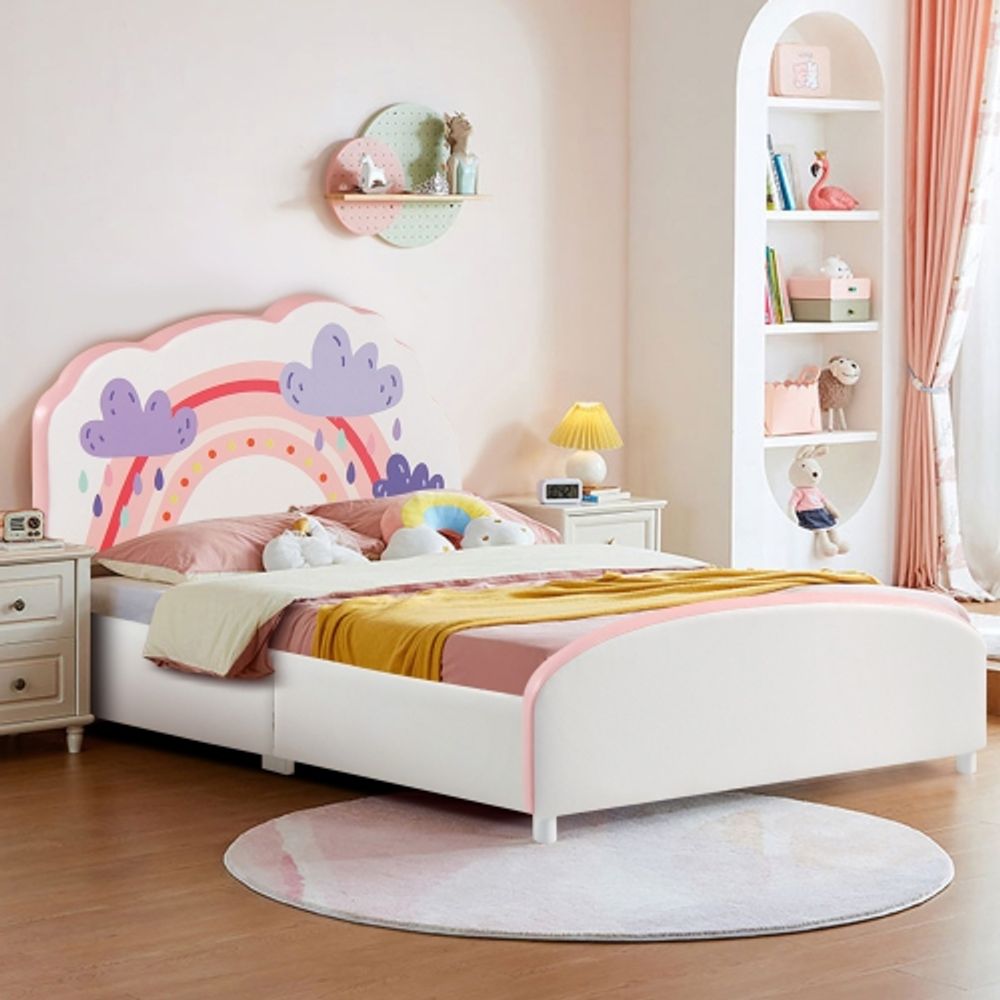 Kids white 2024 wooden bed