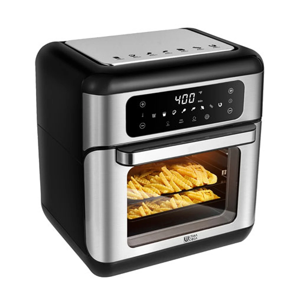 Ultima Cosa Digital Air Fryer Oven 10L 10.6QT Black Stainless