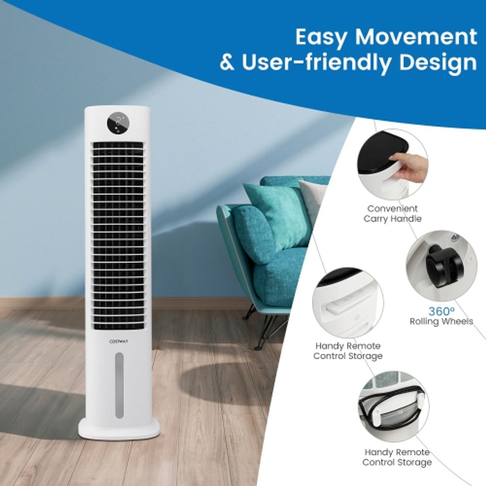 Tower fan cooler top