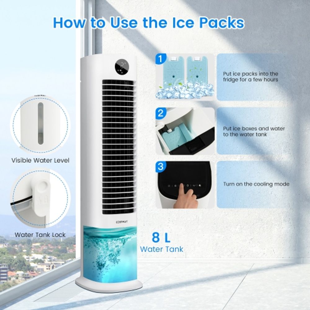 Tower fan with water tank hotsell