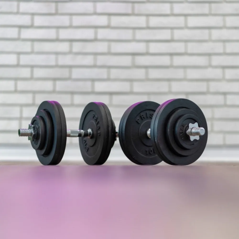 PRISP Adjustable Weight Dumbbells Set Includes Bars Cast 44 OFF