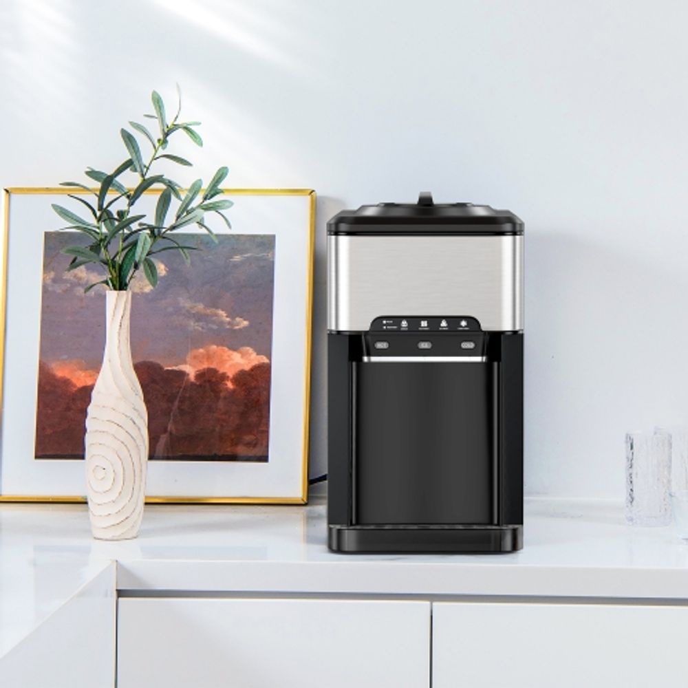 Costway 3 in 1 Water Cooler Dispenser with Built in Ice Maker w 3